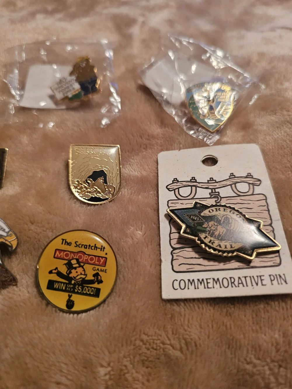 Assorted Oregon & Outdoor Commemorative Pins - Yellow, Green, Gold Accents 💛💚